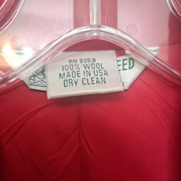 Austin Reed Red Wool Double-breasted Blazer with Notched Lapels - Picture 3 of 4